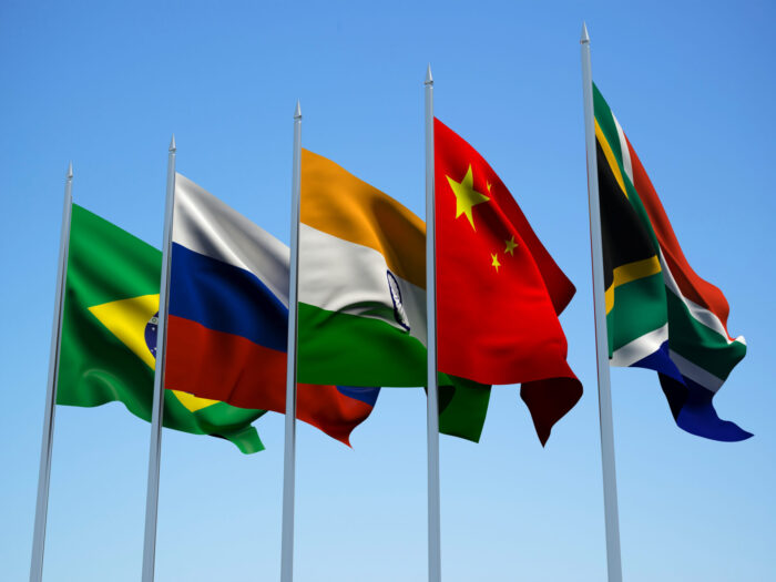 BRICS countries flags