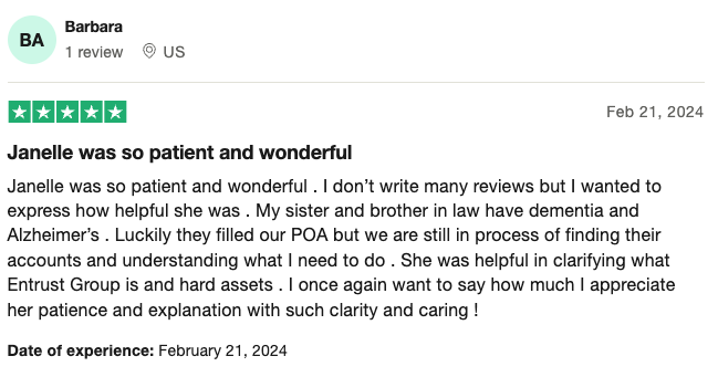 HAA Barbara - Trust Pilot Review